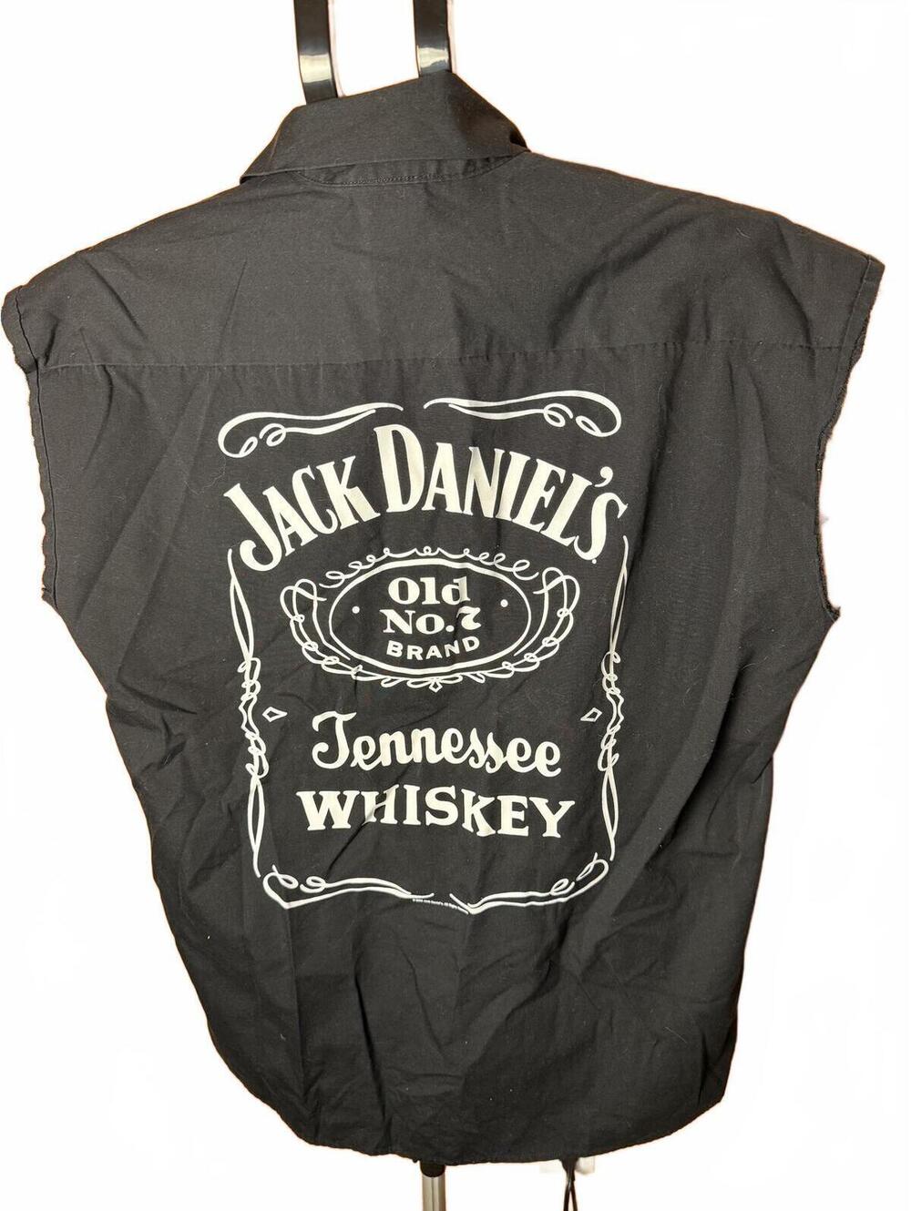 Vintage Jack Daniels Tennessee Whiskey Sleeveless Button-Up Shirt sz L large